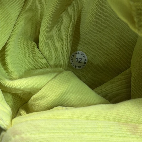 Lululemon Inner Glow High-Rise Short 3" Neon Garment Dye Solid Highlight Yellow - Picture 6 of 7